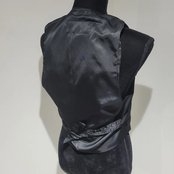 B.B. Dakota Leatherwear Women's Vintage Suede Button Down Vest Black Western - Picture 7 of 10